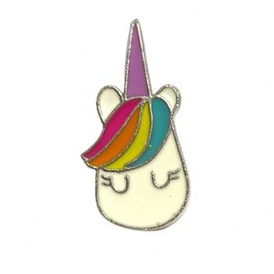Rainbow Unicorn Face Enamel Pin / Brooch